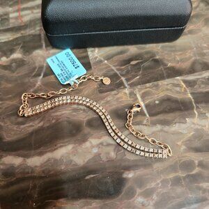 $7500 LE VIAN 2.5 CARAT NUDE DIAMOND 14K ROSE GOLD DOUBLE ROW BRACELET